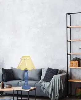 Stolové lampy Stolová lampa Lola v modrej a žltej farbe