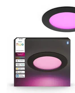 Svietidlá Philips - SADA 2x LED RGBW stmievateľné kúpeľňové podhľadové svietidlá Hue SLIM LED/12W/230V IP44 2xP7621