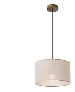 Svietidlá  Luster na lanku ANTONIO 1xE27/60W/230V LM-1.128/orzech/beż