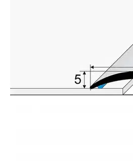 Přechodové lišty a profily Prechodový profil 30 mm, oblý (samolepiaci) | nivelácia 0 - 3 mm Dub rustical P62