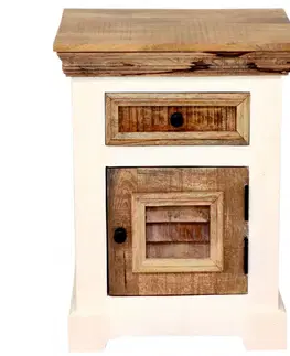 Nočné stolíky Nočný stolík Agni 45x60x40 indický masív mango