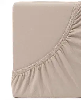 Plachty 4Home jersey prestieradlo Ideál kávová, 90 x 200 cm