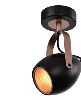 Svietidlá  Bodové svietidlo ANICA 1xE14/40W/230V čierna/medená 91-81391
