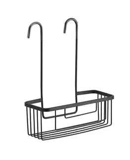 Doplnky do kúpeľne Gedy - SMART polička do sprchy závesná, na batériu, 300x375x120 čierna mat 248914