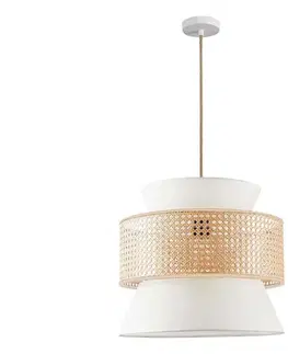 Svietidlá  Luster na lanku GRENADA 1xE27/20W/230V pr. 40 cm béžová 330482