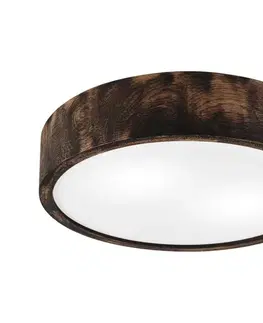 Svietidlá  Stropné svietidlo OAK SMOKY 2xE27/15W/230V, pr. 37,5 cm, dub/tmavohnedá LD-PD-6.2/SMOKY