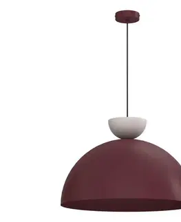 Svietidlá  Závesný luster NEVIS na lanku 1xE27/15W/230V pr. 50 cm bordová 9717A