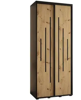 Šatníkové skrine Skriňa 45 Canaris 12 100 čierna/artisan/čierna