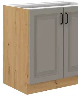 Kuchynské skrinky stojace Kuchynská skrinka Stilo claygrey/artisan 80d 2f bb
