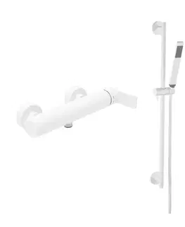 Kúpeľňové batérie Sprchová batéria SAT B-Way so sprchovacím setom 150 mm biela matná SATBSBW268BSET1 SATBSBW268BSET1