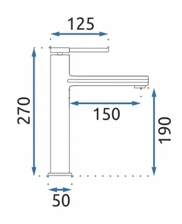 Kúpeľňové batérie REA - Umývadlová batéria Oval čierna REA-B6511