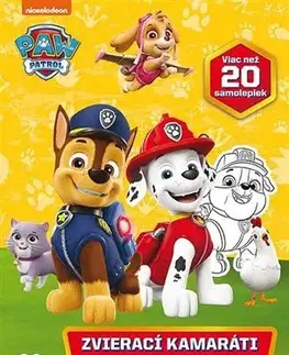 Nalepovačky, vystrihovačky, skladačky Vyfarbuj si! Labková patrola: Kamaráti zvieratká