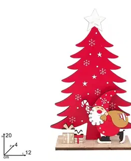 Vianočné dekorácie MAKRO - Dekorácia vianočná stromček /santa rôzne farby
