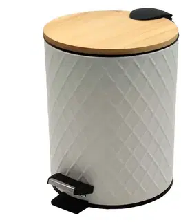 Kovové koše Odpadkový kôš s bambusovým vekom 5 l FTC001D-5L