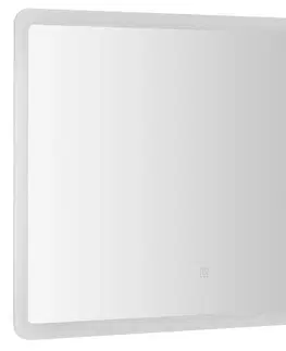 Kúpeľňové zrkadlá AQUALINE - FAGO zrkadlo s LED osvetlením 80x60cm, dotykový senzor, stmievateľné FA080