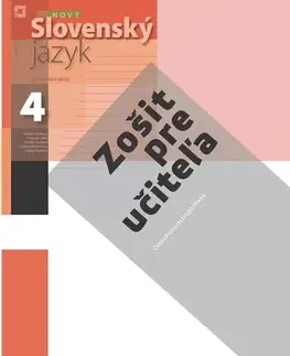 Slovenský jazyk Nový Slovenský jazyk pre SŠ 4. ročník - ZPU - Milada Catlíková