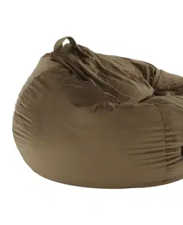 Sedacie vaky KONDELA Trikalo sedací vak sivohnedá (taupe)