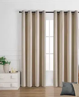 Závesy do spálne Záves na krúžkoch SOFI VET476/4/210GSM 140x250 cm  béžový