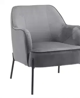 Moderné kreslá Kreslo Bob Dark Grey Velvet 13