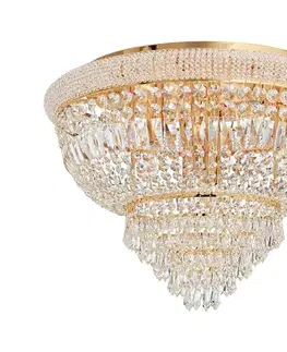 Svietidlá Ideal Lux - Krištáľové stropné svietidlo DUBAI 24xE14/28W/230V pr. 78 cm zlatá 243498
