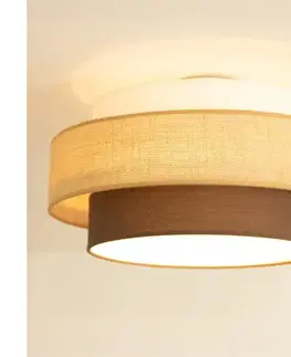 Svietidlá BRILAGI - Stropné svietidlo RESNA 1xE27/60W/230V priemer 40 cm béžová/čierna H0441