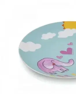 Taniere Kinekus Tanier detský plytký porcelánový 21 cm SLON
