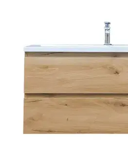 Kúpeľňový nábytok Kúpeľňová skrinka s umývadlom SAT B-Way dub mat BWAY2100OAKU BWAY2100OAKU