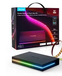 LED osvetlenie Govee - AI Sync Box 2 pre Smart TV RGBICW podsvietenie 55-65" Wi-Fi H8604C12