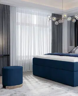 Postele ArtElta Manželská posteľ VIVRE Boxspring | 140 x 200 cm Farba VIVRE: Monolith 77