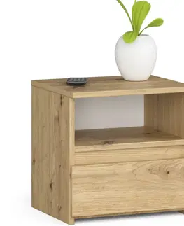 Nočné stolíky Dizajnový nočný stolík LENKA40, dub Artisan