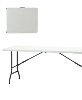 Záhradný nábytok Chomik Záhradný stôl SLEEK | biela 180 cm