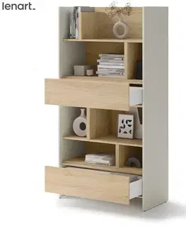 Nábytok Dig-net nábytok Regál Lenart BED CONCEPT BC-28 | kašmír / dub nagano