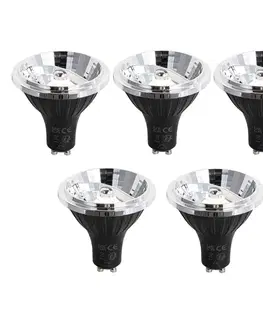 LED osvetlenie Sada 5 GU10 3-krokových stmievateľných LED žiaroviek 70 mm 6,5 W 600 lm 2700 K