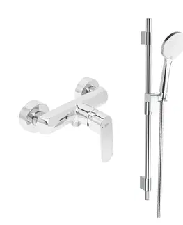 Kúpeľňové batérie Sprchová batéria SAT Feel so sprchovacím setom 150 mm chróm SATBSFEEL268SET1 SATBSFEEL268SET1