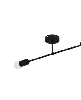 Svietidlá  Prisadený luster CAMBRIDGE 2xE27/15W/230V čierna W-2022/2 BK/H