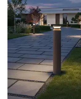 Záhradné lampy Ideal Lux - LED Vonkajšia lampa BOEING LED/14W/230V pr. 70 cm IP65 hnedá 346700