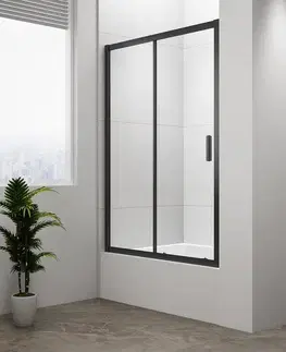 Sprchovacie kúty POLYSAN - DEEP BLACK sprchové dvere 1200x1650 číre sklo MD1216B