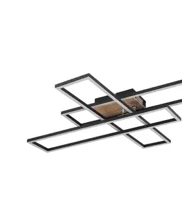 Svietidlá Globo 67208-40 - LED Stropné svietidlo DAKARI LED/40W/230V 3000K 60x80 cm čierna 67208-40