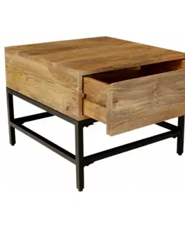 Záhradné stoličky a kreslá Odkladací stolík Gita 50x40x50 indický masív mango