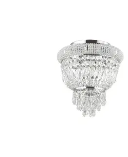 Svietidlá Ideal Lux - Krištáľové stropné svietidlo DUBAI 3xE14/28W/230V pr. 32 cm chróm 207162