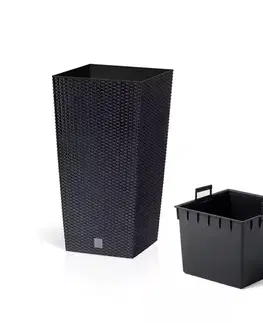 Kvetináče a truhlíky NABBI DRTS170 plastový kvetináč 17 cm antracit