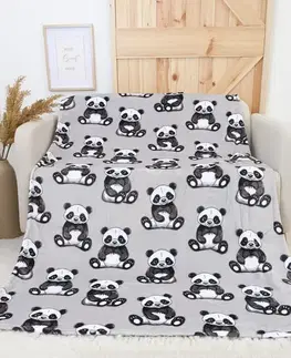 Deky MKLozkoviny.sk Deka mikroplyš Exclusive 150 × 200 cm – Panda