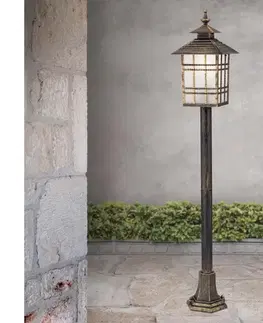 Záhradné lampy Orion AL 11-1117/1 - Vonkajšia lampa KIKO 1xE27/11W/230V IP44 bronz/patina AL 11-1117/1 Patina