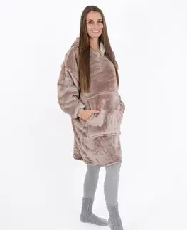 Dámske mikiny MKLozkoviny.sk Baránková mikina mikroplyš – Laura cappuccino veľkosť M
