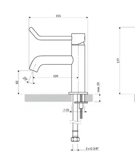 Kúpeľňové batérie OMNIRES - Y [Inclusive Design] umývadlová batéria, brúsený nikel Y1210NID-NI