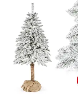 Vianočné dekorácie  Vianočný stromček na kmeni NATURAL WITH SNOW 180 cm smrek 5902280052166