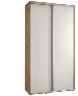 Šatníkové skrine Skriňa 45 Canaris 1 140 artisan/biela/silver