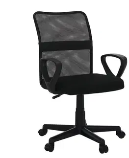 Kancelárske stoličky KONDELA Remo 3 New kancelárska stolička s podrúčkami čierna