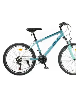 Bicykle Odľahčený juniorský bicykel Olpran Helix 24" - model 2026 • 125-145 cm • 12,4 kg čierna/morská zelená - 15" (135-155 cm)