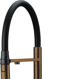 Kúpeľňové batérie DEANTE - Magnetic kartáčovaný bronz Kuchynská batéria, s pripojením na vodný filter, s elastickou hubicou BRM_C75M